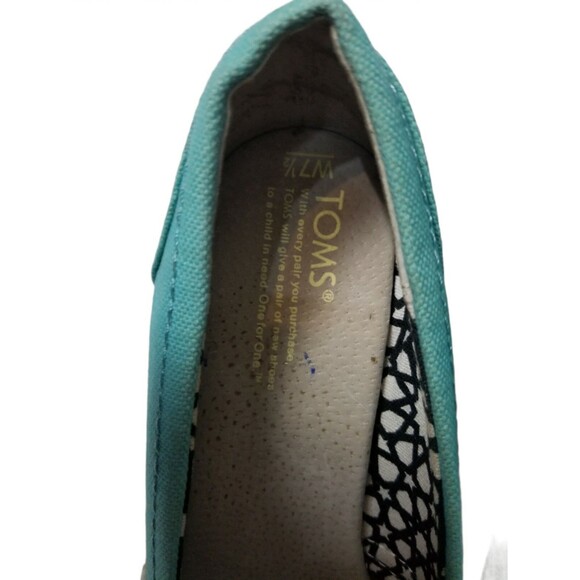 Toms Aqua Wedge Slip on Espadrilles Size 7.5 - Picture 6 of 6